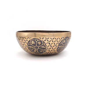 手工花紋缽  Singing Bowls - Engrave Handmade 4764