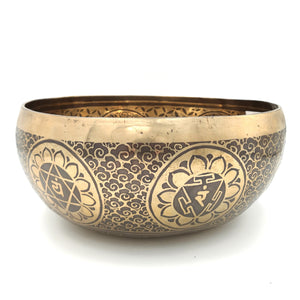 手工花紋缽 Singing Bowls - Engrave Handmade 4908
